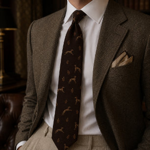 Cravate Tweed à chevrons lévrier Old Money
