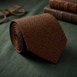 Cravate Tweed en terre cuite riche