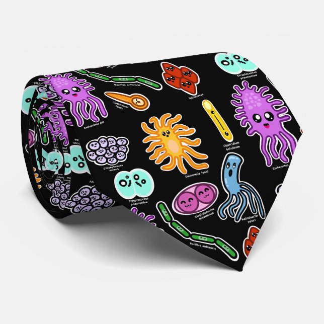 Cravate Types De Bactéries (Roulé)