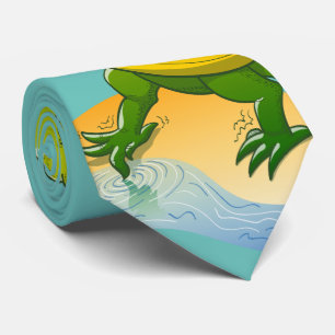 Cravate Tyrannosaurus Rex tremper un orteil dans l'eau