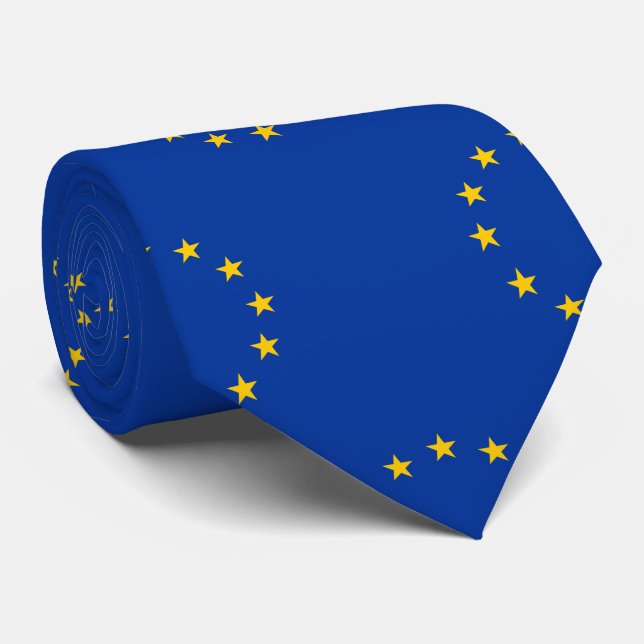 Cravate UE - Restent - le drapeau d'Union européenne (Roulé)