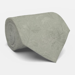 Cravate Ultra Subtil Floral Jacquard Vert Sauge Tonale