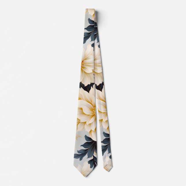 Cravate Un Mariage Floral Series Design 2 (Devant)