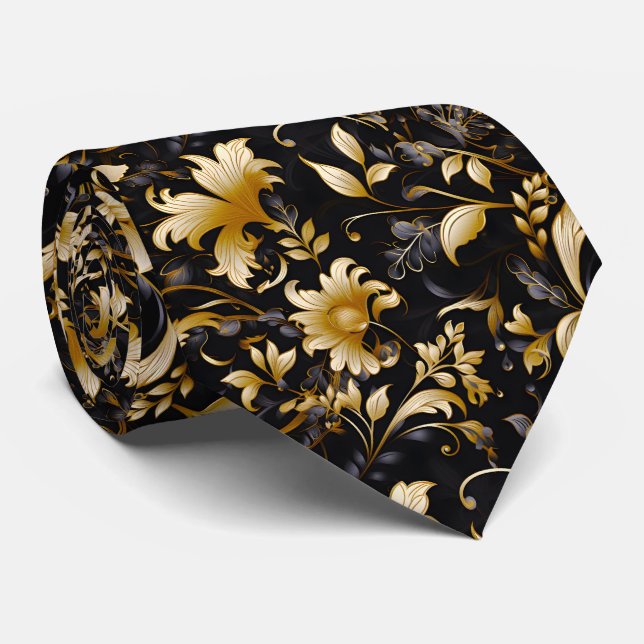 Cravate Un Mariage Floral Series Design 4 (Roulé)