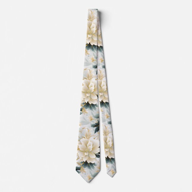 Cravate Un Mariage Floral Series Design 7 (Devant)