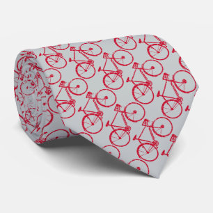 Cravate un motif de vélos rouges élégant