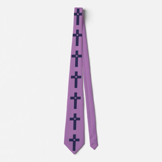 Cravate Une croix au coeur (Devant)