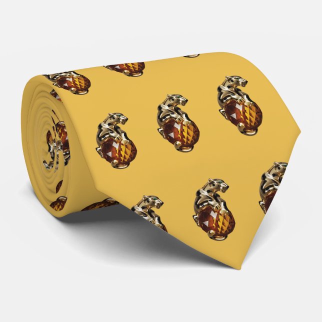 CRAVATE UNE DESSUS : Topaze PRÉCIEUSE Deco Jaguar (Roulé)