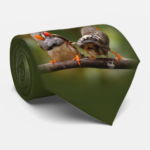 Cravate Une paire cochonne de Finches de Zebra