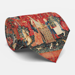 Cravate UNICORN ET DAME JOUER ORGE, Imaginaire ANIMAL