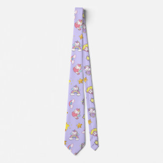 Cravate Unicorne Rainbow Star Lumière Purple Thème