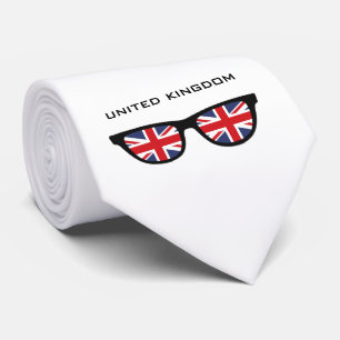 Cravate Union Jack UK Shades custom text & color tie