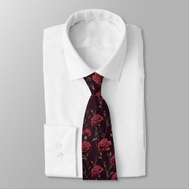 Cravate Unique Valentine Gifts For Him Carnation Flower (Attaché)