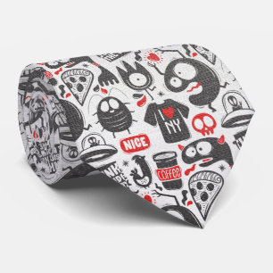 Cravate Urban Chaos – Grille de Doodle