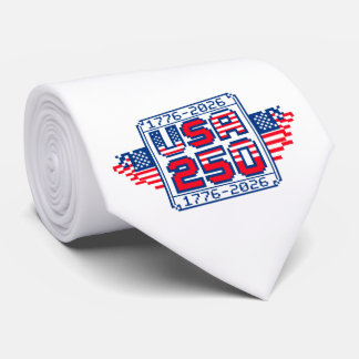 Cravate USA 250 – 1776 to 2026 Pixel Art