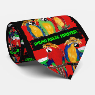 CRAVATE VACANCES DE PRINTEMPS PARROTS POUR TOUJOURS