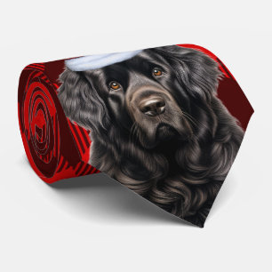 Cravate Vacances Terre-Neuve Red Buffalo Plaid Noël