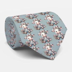 Cravate Vache Bébé mignonne Pastel dans les salons avec fl
