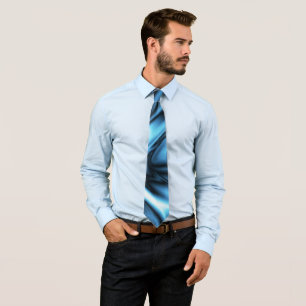 Cravate Vague de soie bleue