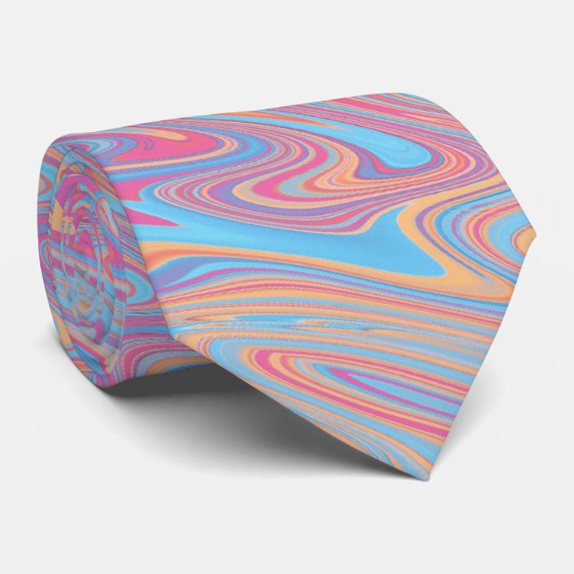 Cravate Vagues funky (Roulé)