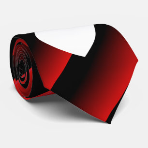 Cravate Valentines rouge et noir Ombre diagonal bandes