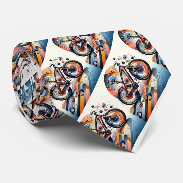 Cravate Vélos Inspirational Modern Art Logo (Roulé)