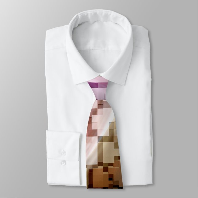 Cravate Vent foncé centré sur le cube (Attaché)