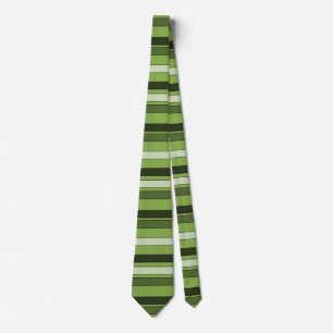 Cravate Verdure Vert Horizontal Stripes Motif Élégant