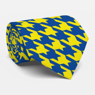 Cravate Vérification de la hauteur de fond jaune et bleu