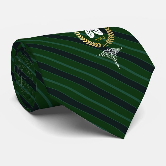 Cravate Vert de coutume de thérapeute respiratoire du (Roulé)