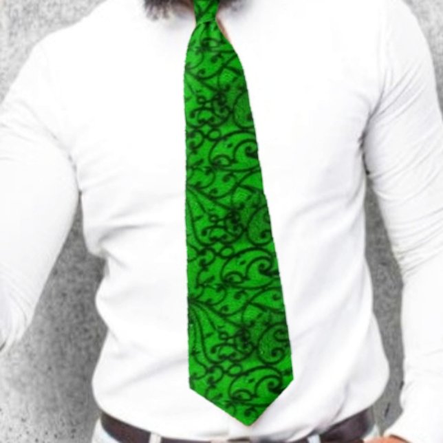 Cravate vert de défilement (A very festive tie, for wearing to those Holiday functions, and events!)