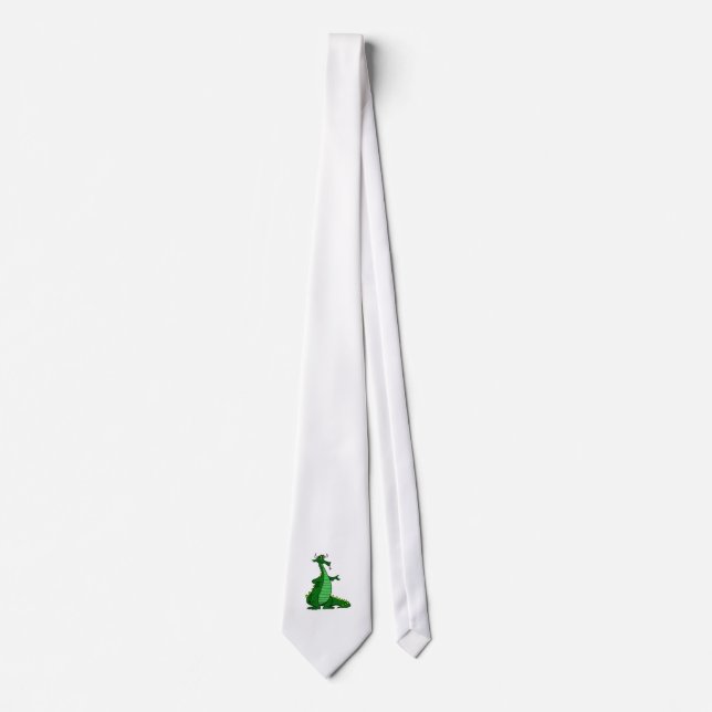 Cravate Vert idiot de dragon (Devant)