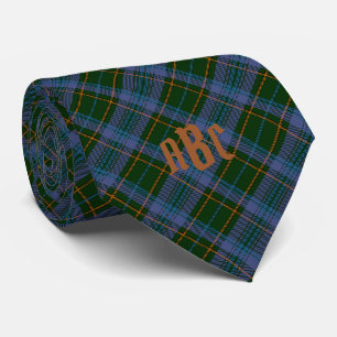 Cravate Vert, Lavande, Or avec monogramme en option