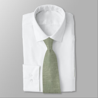 Cravate Vert sauge Faux Lin Aspect Mariage Marié Garçons d