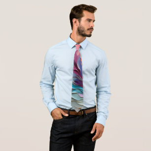 Cravate Vibrant coloré Abstrait peinture