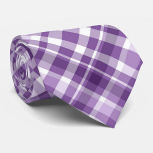 Cravate Vibrant violet Plaid Alzheimer Motif de sensibilis