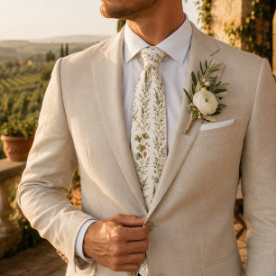 Cravate Villa italienne Oliviers Verger Rayure