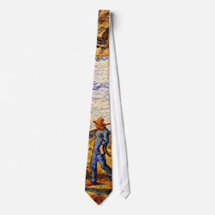 Cravate Vincent Van Gogh - Couple de paysans allant au tra