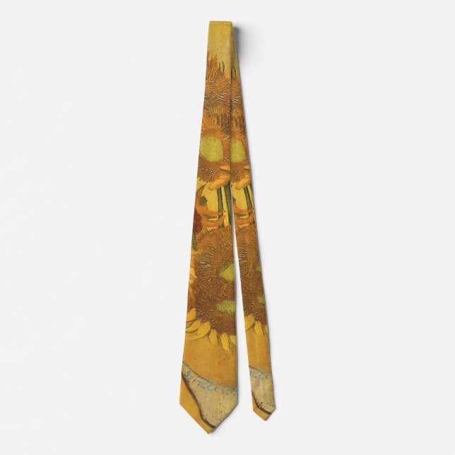 Cravate Vincent van Gogh - Vase avec quinze tournesols (Devant)