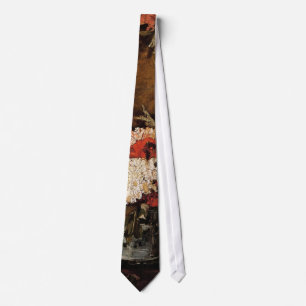 Cravate Vincent Van Gogh - Vase de fleurs avec oeillets -