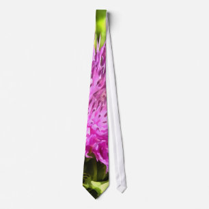 Cravate Violet chardon Fleur sauvage Floral Art