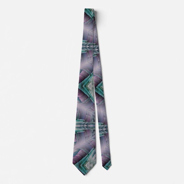 Cravate violet et vert science moderne (Devant)
