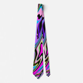 Cravate Violet rose noir Abstrait