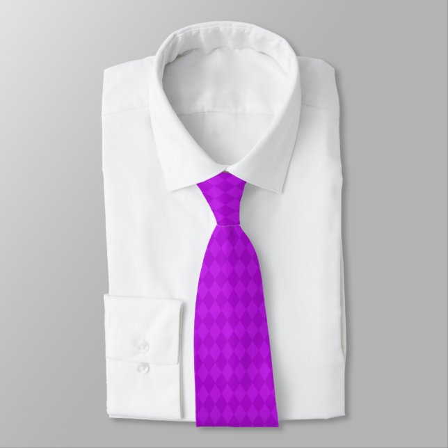 Cravate Violet sur diamant violet (Attaché)