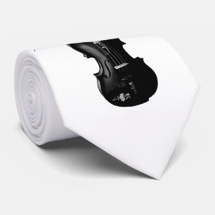 CRAVATE VIOLIN NOIR—CRAVATE DE COULEUR ARRIÈRE - P