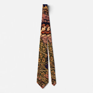 Cravate Violoniste Art Nouveau dans les Fleurs – Floral Vi