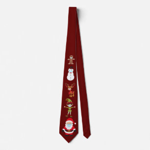 Cravate Visage Masque Noël Covid Père Noël Reindeer Cravat
