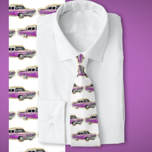 Cravate Voiture cubaine vintage (Vintage Cuban car tie)