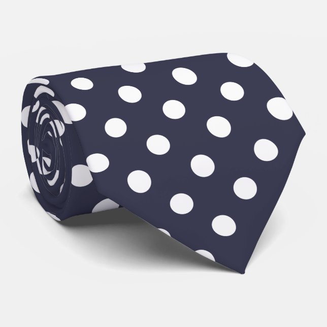 Cravate Vous choisissez le pois de couleur et de blanc (Roulé)