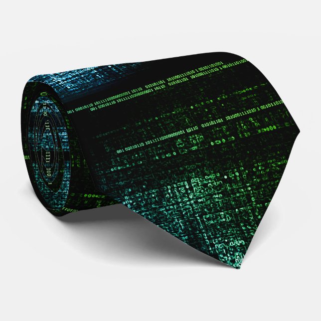 Cravate Vue Code binaire (Roulé)
